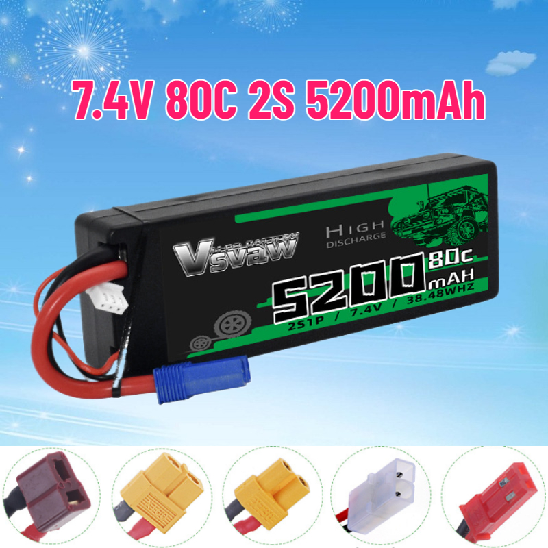 Drone Battery Li-Ion - 7.4V 80C 2S 5200mAh 리포 배터리