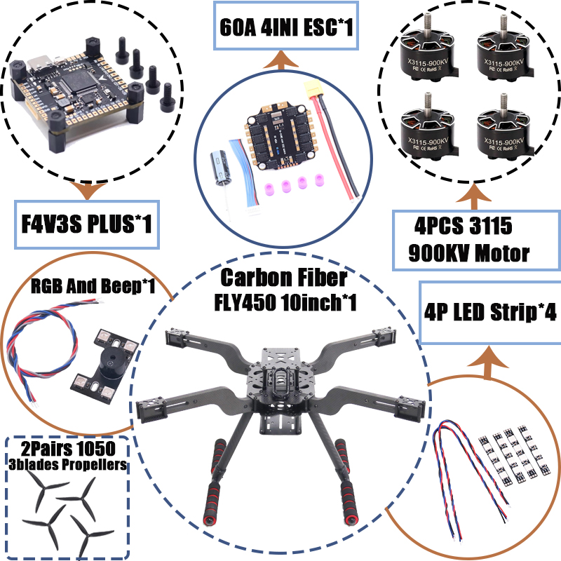 B-CUBE 오픈 소스 신형 스마트 드론 FLY450  - Drone Battery Smart 리뷰 및 가격